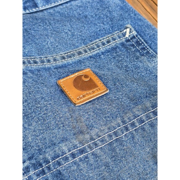 Carhartt Blue Paint Distressed Carpenter Jeans Men Size: 40x32 Shows Work Wear - Picture 11 of 11